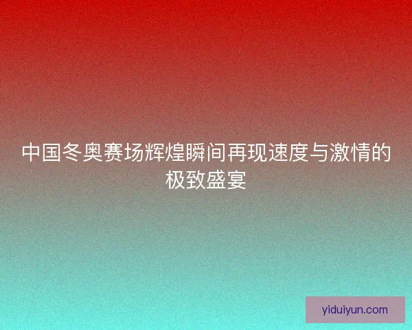 中国冬奥赛场辉煌瞬间再现速度与激情的极致盛宴